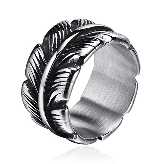Mende Neck Rings Mendes Jewelry Ring voor Mannen - Veer Zilver-18mm | bol