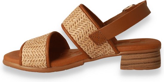 Hush Puppies Dames Sandaal Ducka Natur | Cognac | Maat: 39