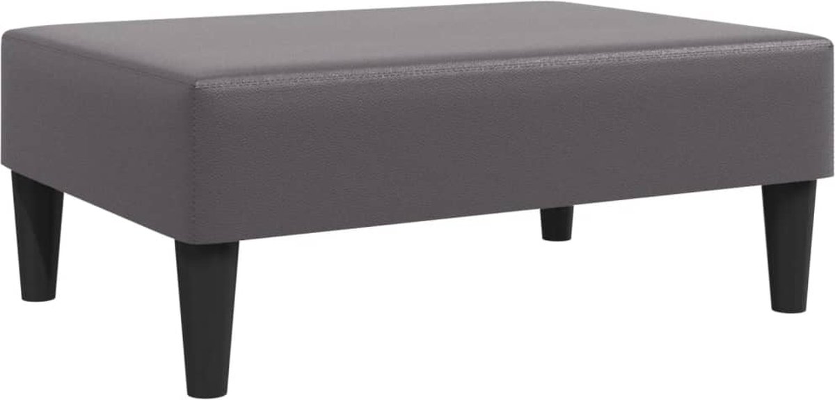 vidaXL - Voetenbank - 77x55x31 - cm - kunstleer - grijs