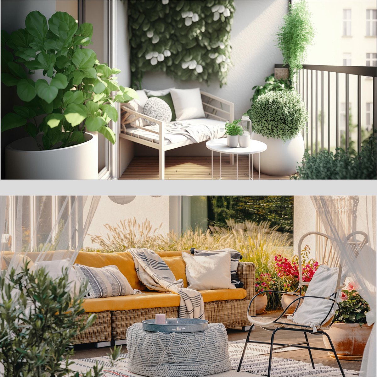 EASYmaxx rechthoekige parasol | 230 x 140 x 253 cm | voor balkon en terras | past precies tegen muren | met praktische handslinger en zonwering UV-bescherming 40+ | biedt schaduw thumbnail 5