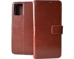 Bookcase marron adaptée à Motorola Moto E13 - étui portefeuille - ZT Accessoires
