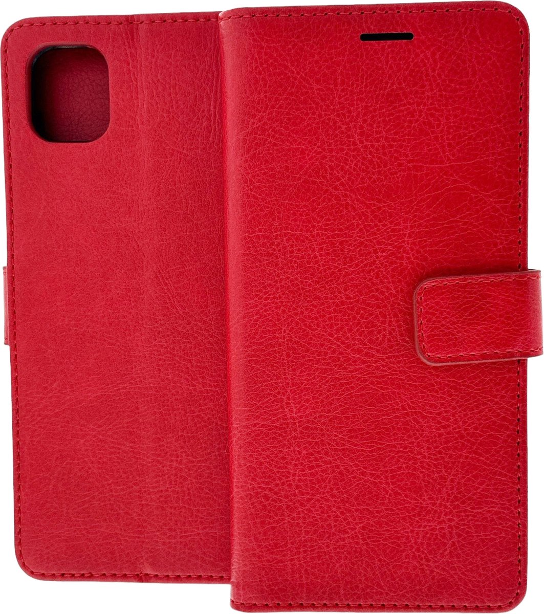 Bookcase Rood Geschikt voor Samsung Galaxy A04 - portemonnee hoesje - ZT Accessoires