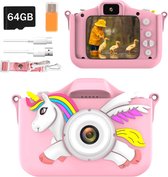 Kindercamera - Kinderfototoestel - Digitale Kindercamera - 64GB MicroSD Inbegrepen