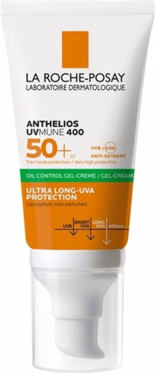 La Roche-Posay Anthelios UVMUNE 400 Oil Control - Matterende Gel-Crème SPF50+ - Gemengde tot Vette Huid - 50ml op Prijzenvolger.com