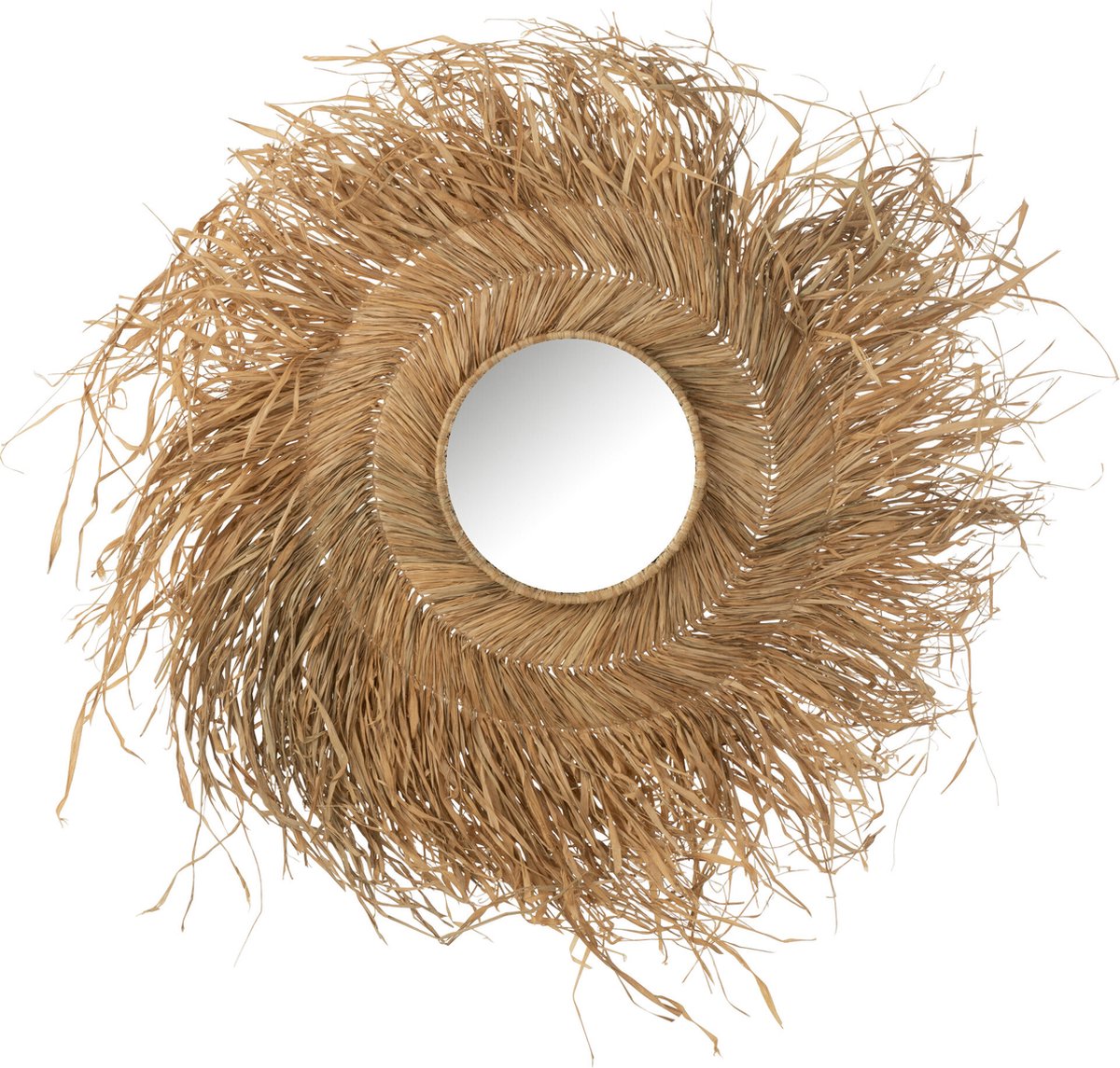 J-Line spiegel Rond - gras - naturel - Ø 90 cm
