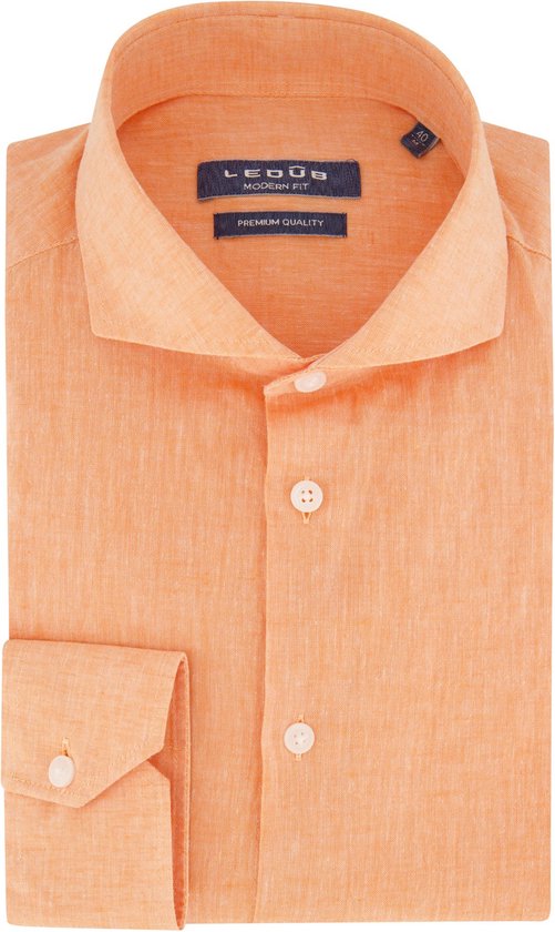 Ledub business overhemd oranje
