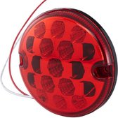 Mistachterlamp - LED - 24/12V - Inbouw - Lenskleur: Rood - Kabel: 260mm - Stekker: open kabeleinden - Achter