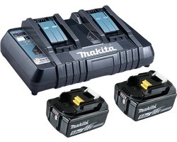Makita BL 1850B + DC18RD 199482-2 Accu en acculader voor gereedschap 18 V 5 Ah Li-ion
