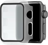 Convient pour : Apple Watch Case avec protecteur d'écran en verre trempé - 44 mm - Transparent