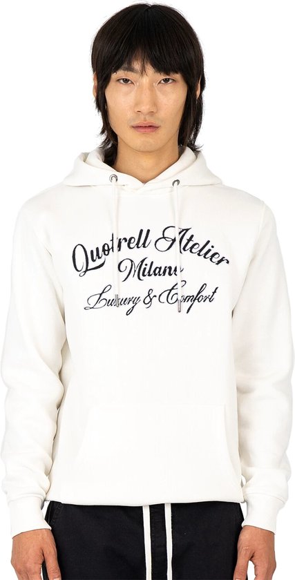 Quotrell - ATELIER MILANO CHAIN HOODIE - OFF WHITE/WHITE - M