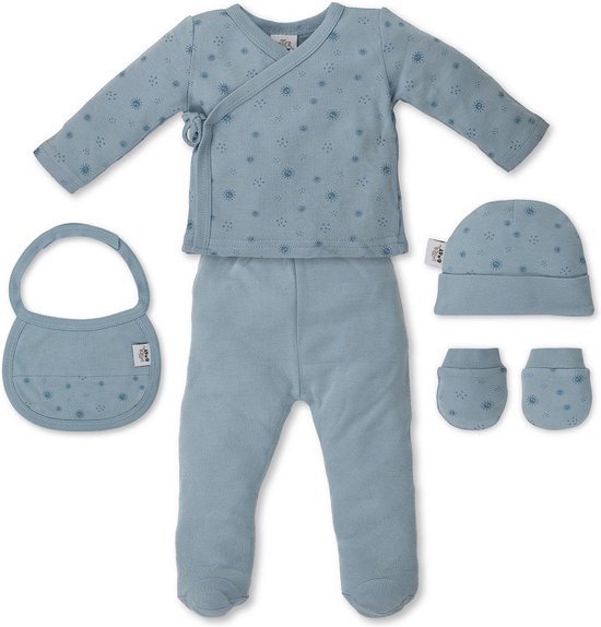 Foto: Interbaby 5 delige babysetje giftsetje sun stars blauw