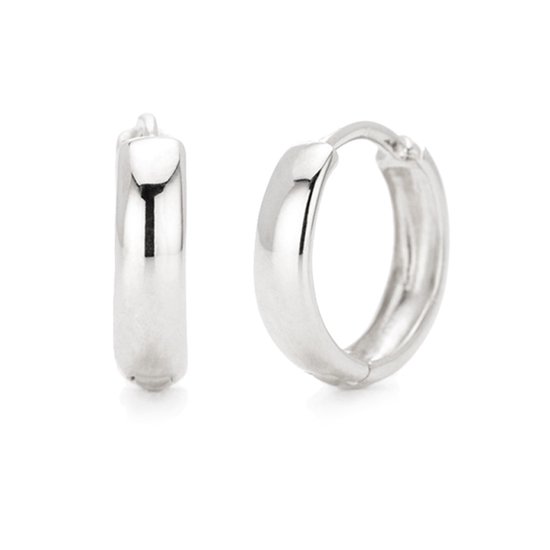 Hoops Oorbellen Silverplated - Valentijnsdag - Moederdag Cadeau - Geschenkset Vrouwen - Cadeau voor Vrouw - Verjaardagscadeau - Cadeau - Geschenk voor haar - Kerst Cadeau - Juwelia