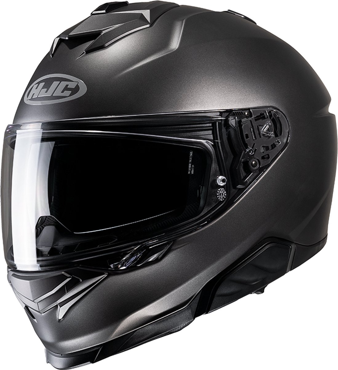 Hjc I71 Dark Grey Semi Flat Titanium Full Face Helmets M - Maat M - Helm