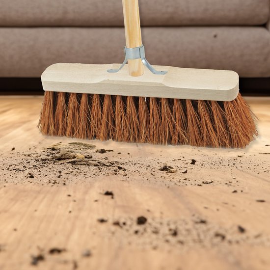 Sorex Bezem binnen - incl. stokhouder - kokos - 40 cm - steel 140 cm - kamerveger van Sorex — afbeelding 2