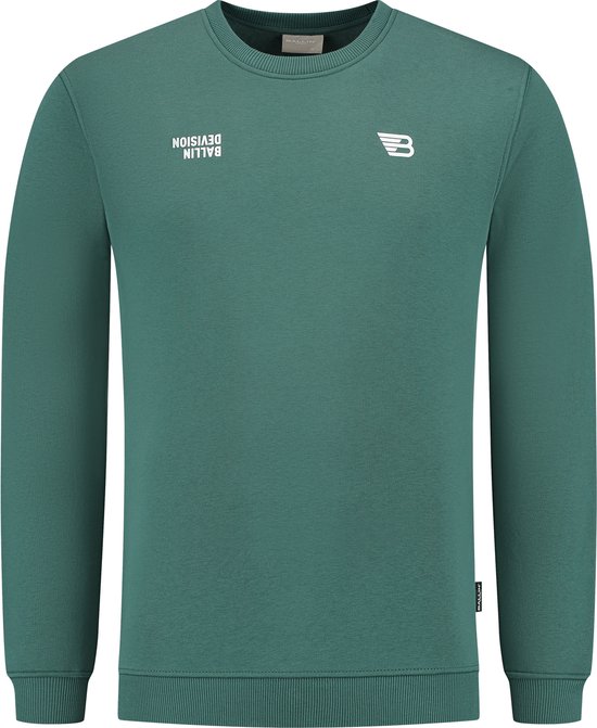 Ballin Amsterdam - Heren Regular fit Sweaters Crewneck LS - Faded Green - Maat S