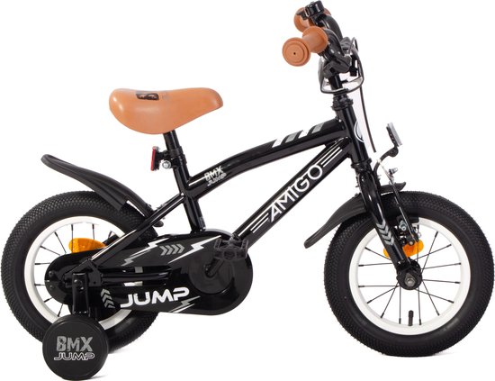 AMIGO BMX Jump Jongensfiets Inch - Kinderfiets voor tot Jaar - Met Zijwieltjes