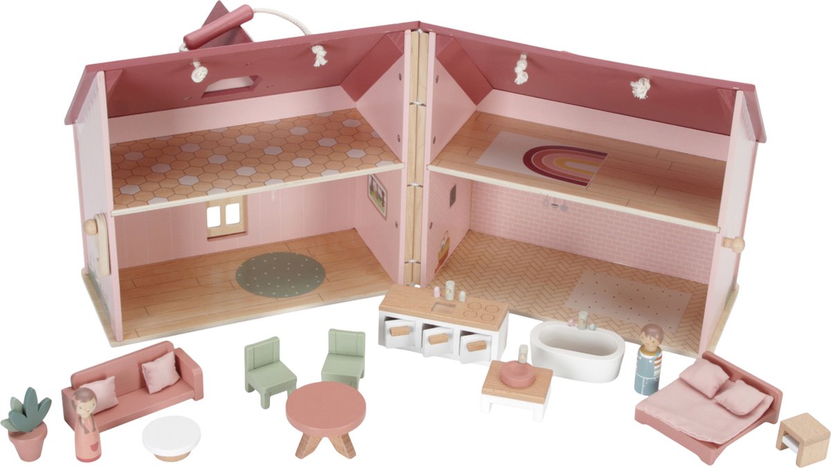 Little Dutch Draagbaar Houten Poppenhuis FSC — afbeelding 7