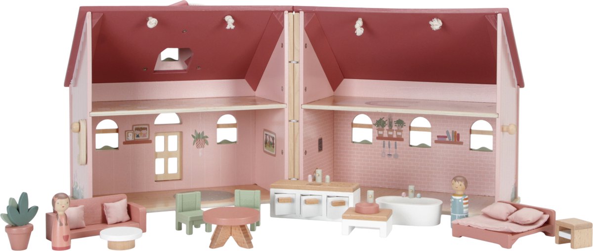 Little Dutch Draagbaar Houten Poppenhuis FSC — afbeelding 8