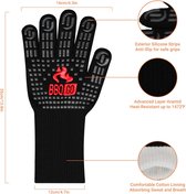 BBQ Handschoenen 800 Graden, Siliconen Structuur met Anti-slip Hittebestendige Grill Handschoenen voor BBQ, Koken, Bakken, Lassen en Roken,35cm