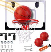 Mini-basketbalkorf voor kinderen, 40 x 30 cm, mini-basketbalkorf voor binnen met 3 ballen en luchtpomp, sportspelset, cadeaus voor jongens en meisjes