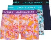JACK & JONES Jacdamian trunks (3-pack) - heren boxers normale lengte - blauw en lavendel paars - Maat: L