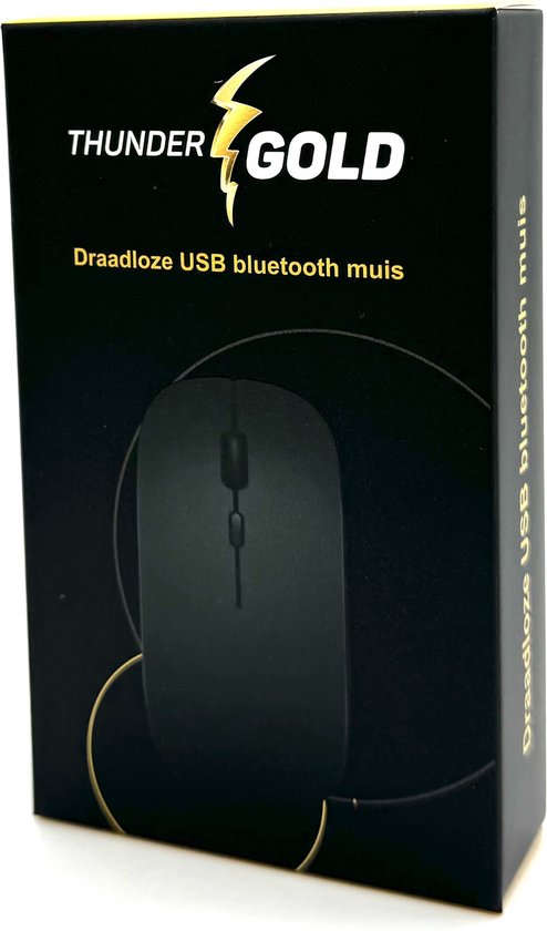 ThunderGold Muis Draadloos - Draadloze Muis Laptop - Bluetooth Muis Draadloos - Links en Rechtshandig - Computermuis - Extra Stil