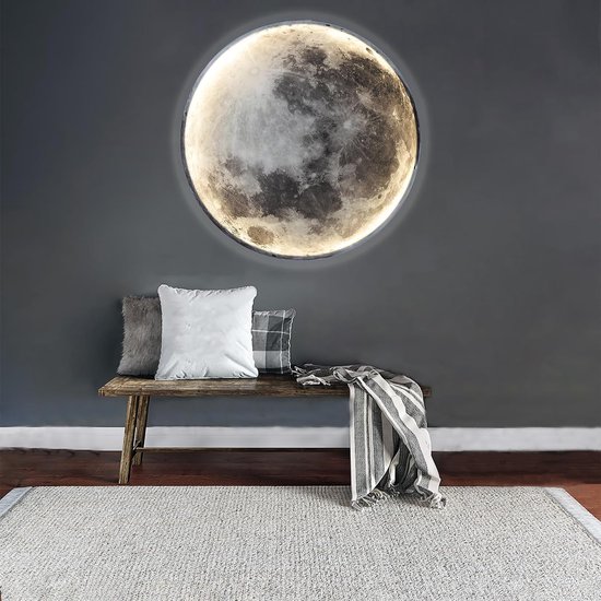 Lampe Lune - Applique - Dimmable - Télécommande - Clair de Lune - Veilleuse