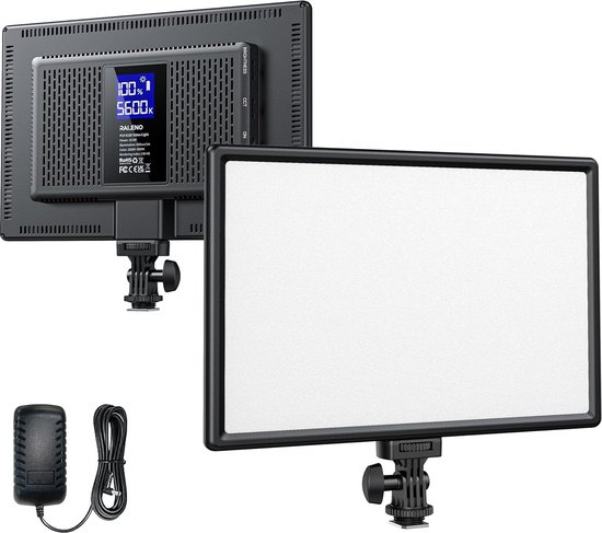 LED Videolamp met Ministatief - Ingebouwde Kleurtemperatuur Instelling 3200-5600K - Geschikt voor Fotografie en Conferenties