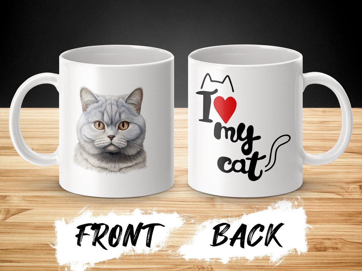 Mok British Shorthair cat - kat - I love my cat - cat lovers - katten