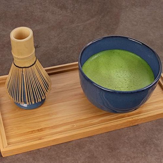 Mino Ware Bol à thé matcha japonais Chawan Heian Sakura Couleur bleue Dia9,4cm 250ml Fabriqué au Japon Mino Ware Bol à thé matcha japonais Chawan