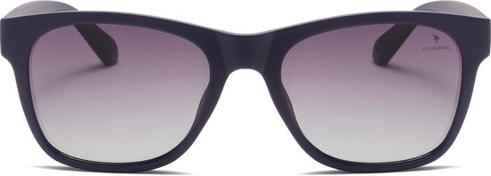 Flamengo® Eyewear Zonnebril Azure Matte – rubber frame blauw grijs - blauwe grijze glazen - Sunglasses - Festival - Wintersport – Strand - Ski zonnebril - UV400 – Gepolariseerd - Geschikt voor dames/heren – Stijlvol Design - incl. brillenzakje