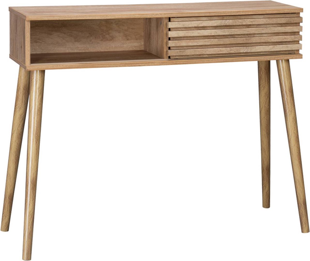 sweeek Sidetable, madere, b100 x d29 x h81cm naturel