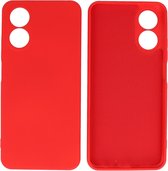 Hoesje Geschikt voor de OPPO A18 - Fashion Backcover Hoesje - Colorful Telefoonhoesje - Rood