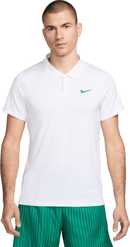 Nike Court Advantage Men - Tennisshirt - Wit - Heren