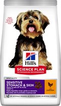 6x HILL'S SCIENCE PLAN Sensitive Stomach & Skin Small & Mini Adult Nourriture pour chiens au Kip 1,5 kg