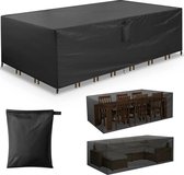 Tuinset Beschermhoes Waterdicht met Trekkoord en Goede Afwatering - B240 x L140 x H90CM - Zwarte hoes Tuinmeubel - Tuinmeubelhoes - Tuinsethoes - Loungeset Hoes - Tuintafel Hoes