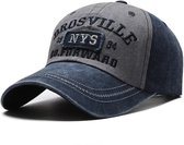 Baseball Cap Brosville – Donkerblauw - Stonewashed Denim Pet