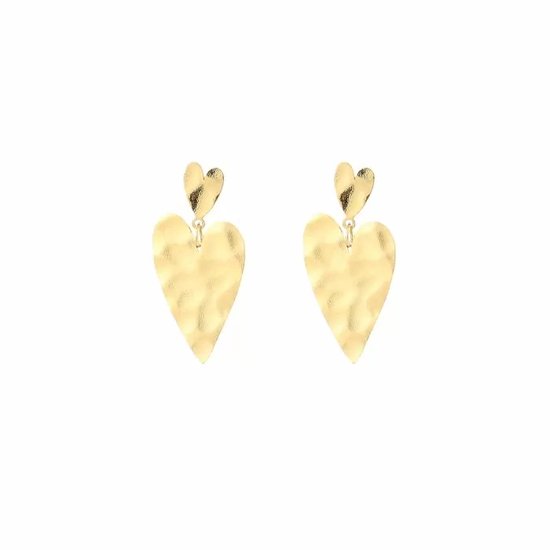 Bijoutheek Clips d'oreilles 2 Marteaux Coeurs Goud