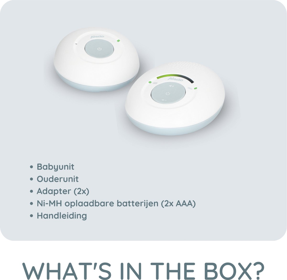 Afbeelding 3 van Alecto DBX110 - Full Eco DECT Babyfoon - Wit/Blauw