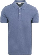 Profuomo - Piqué Poloshirt Denim Blauw - Modern-fit - Heren Poloshirt Maat M