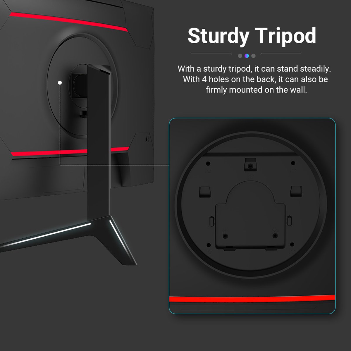 KTC H32S17 32 Inch Curved Gaming Monitor 2560x1440 QHD 180Hz - afbeelding 3