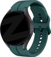 Bandz siliconen band 'Extreme' geschikt voor Samsung Galaxy Watch 6 / 6 Classic / 5 40mm & 44mm / 5 Pro / Watch 4 & Watch 4 Classic - Hoogwaardig siliconen materiaal smartwatch bandje met gespsluiting - donkergroen