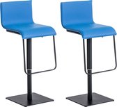 Clp Limon Set van 2 barkrukken - Kunstleer - Blauw - Zwart