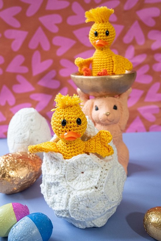 Haakpakket Paaskuikens met eieren