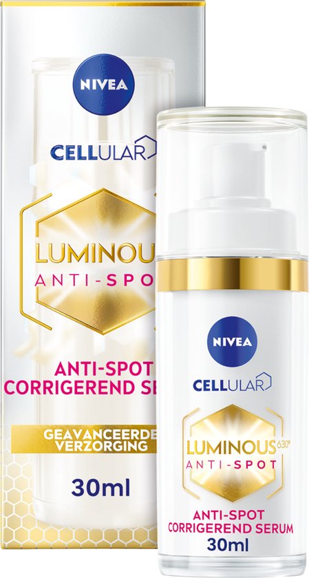 Foto: Nivea cellular luminous630 anti spot serum gezicht anti pigment vlekken pigmentvlekken verwijderen gezichtsserum voor alle huidtypen gezichtsverzorging 30 ml