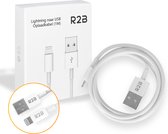 Câble R2B ® USB-A vers Lightning - 1 mètre - Câbles USB-A Extra robustes - Chargeur adapté pour Apple, iPhone, Airpods, iPads