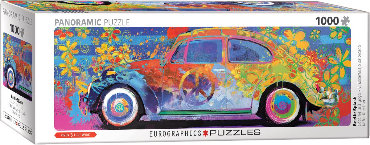 VW Beetle Splash Panorama Puzzel (1000 stukjes)