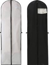 Bastix - Kleerhanger, 60 x 180 cm, kledingzakken, hoepelrok, bruidsjurk, opbergen, kleding, kleding, organizer, kledingbeschermhoes, kledinghanger, dunne kledingzak (wit en zwart)