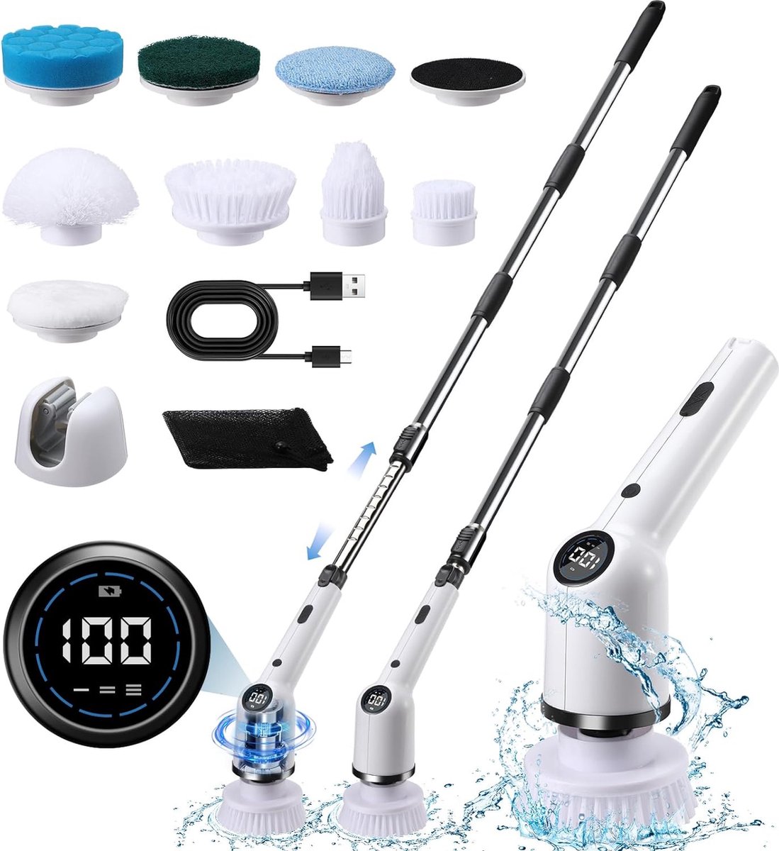 Goedkoopste Elektrische Schoonmaakborstel - Elektrische Schrobborstel - Electrische Schoonmaakborstel - Elektrische Scrubber - Elektrische Afwasborstel