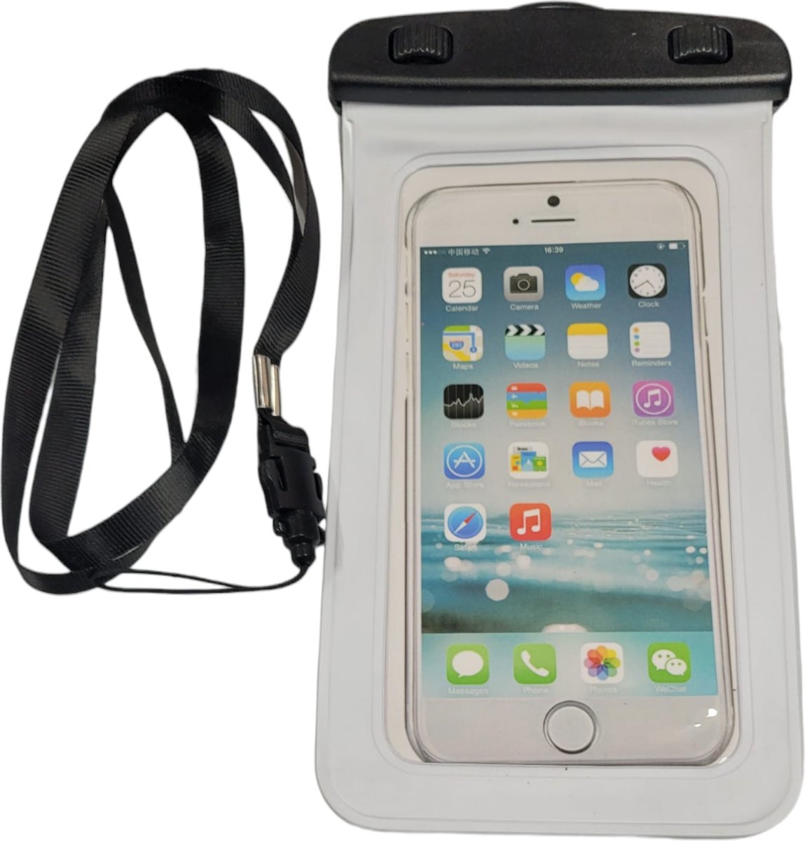 onderwater hoesje telefoon transparant - telefoontasje - universele waterdichte telefoonhoesjes - waterdichte telefoonzakje - waterdichte tas - wit / transparant - oDaani
